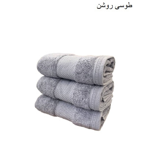 حوله استخری آذرریس تبریز مدل سافت کتان سایز 70x130 سانتی متر رنگ طوسی روشن 