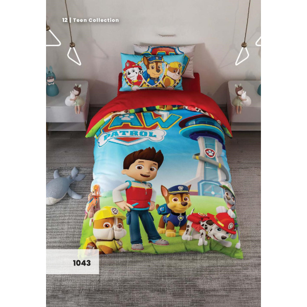 روتختی سه بعدی یک نفره طرح سگ های نگهبان مدل 1043 کارینا 5 تکه سایز 120x200 