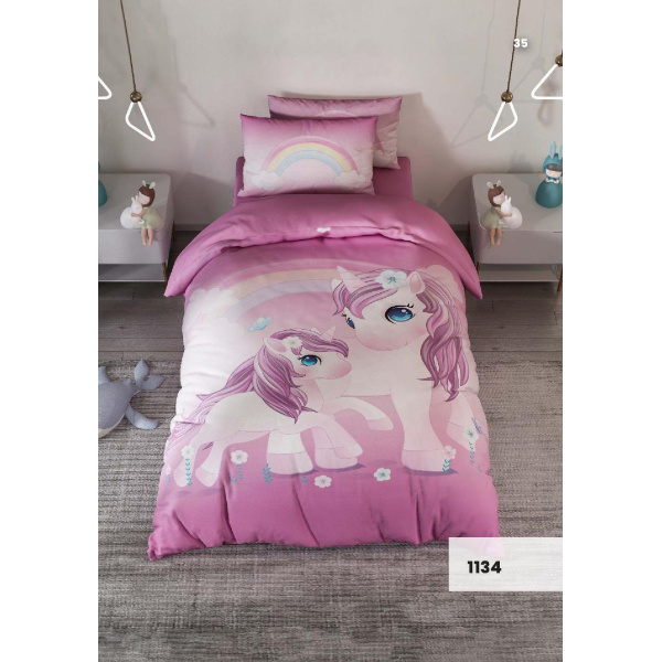 مشخصات روتختی سه بعدی یک نفره طرح دختر بچه مدل 1122 کارینا 5 تکه سایز 120x200