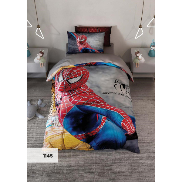 روتختی سه بعدی یک نفره طرح مرد عنکبوتی مدل 1145 کارینا 5 تکه سایز 120x200 