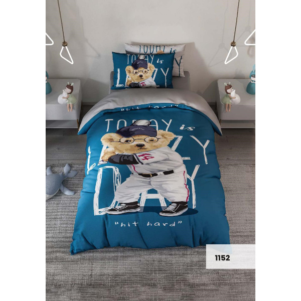 روتختی سه بعدی یک نفره طرح تدی مدل 1152 کارینا 5 تکه سایز 120x200 