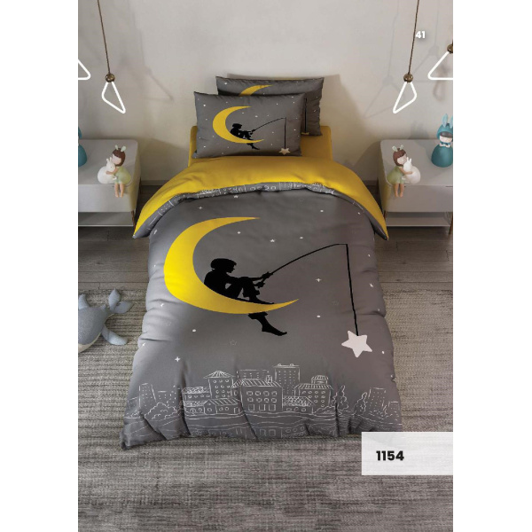 روتختی سه بعدی یک نفره طرح مهتاب مدل 1154 کارینا 5 تکه سایز 120x200 