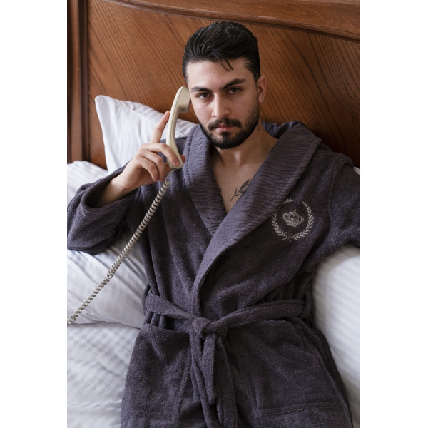ست حوله عروس و داماد دو قلو 10 تکه narin sap مدل Roco رنگ یاسی و وایولت سایز M-L