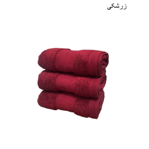 حوله استخری آذرریس تبریز مدل سافت کتان سایز 70x130 سانتی متر رنگ زرشکی