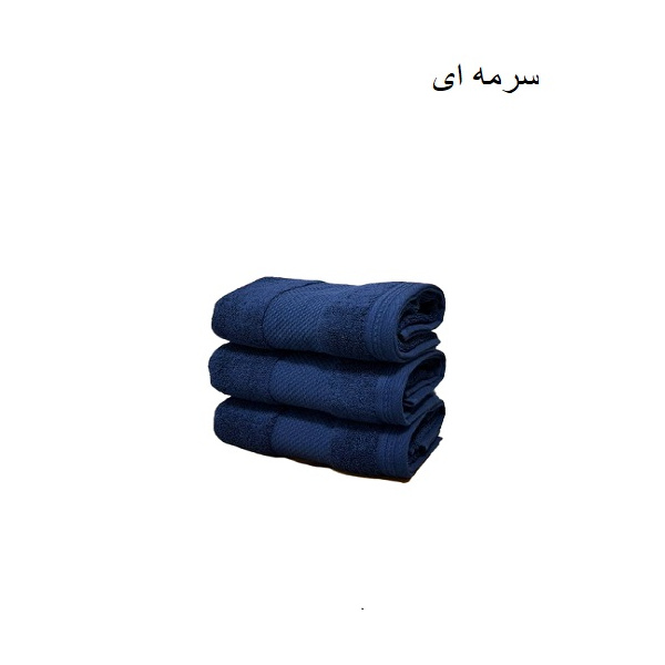 حوله استخری آذرریس تبریز مدل سافت کتان سایز 70x130 سانتی متر رنگ سرمه ای 