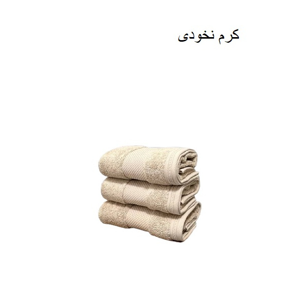 حوله استخری آذرریس تبریز مدل سافت کتان سایز 70x130 سانتی متر رنگ کرم نخودی 