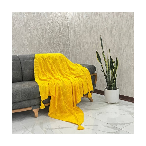 شال مبل و تخت مدل سایه زرد سایز 170×140 سانتی متر